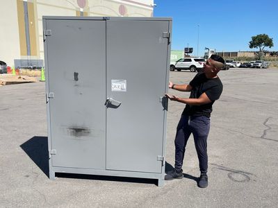 LYON Heavy-duty Storage Cabinet 82”x60”x24” Dove Grey DD1149 (AS-IS)