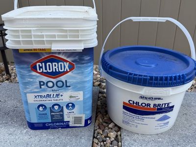 Chlorine tabs and granules
