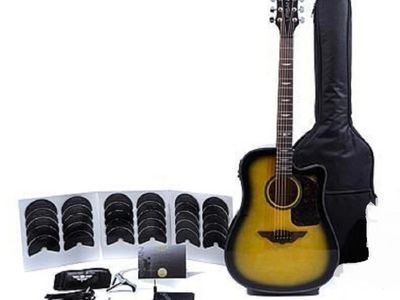 Keith Urban Player Acoustic Electric Guitar Ripcord Brazilian Burst Right 40pc Set. New