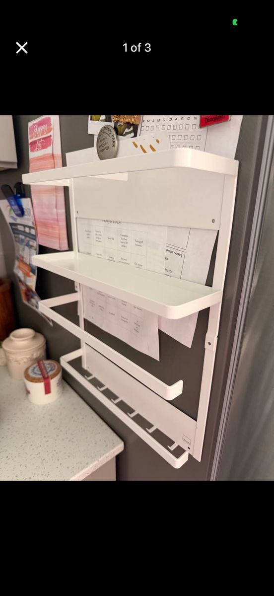 Yamazaki Plate Magnetic Kitchen Organization Rack White KT-PL BE L WH-WPF, 28.9cm x 35.9cm