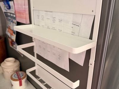 Yamazaki Plate Magnetic Kitchen Organization Rack White KT-PL BE L WH-WPF, 28.9cm x 35.9cm
