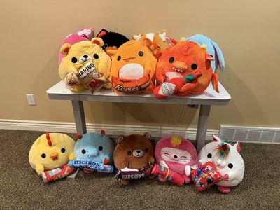Squishmallows Squad Plush Toy Collection - Assorted Animals & Snack-Themed Designs, Good Condition