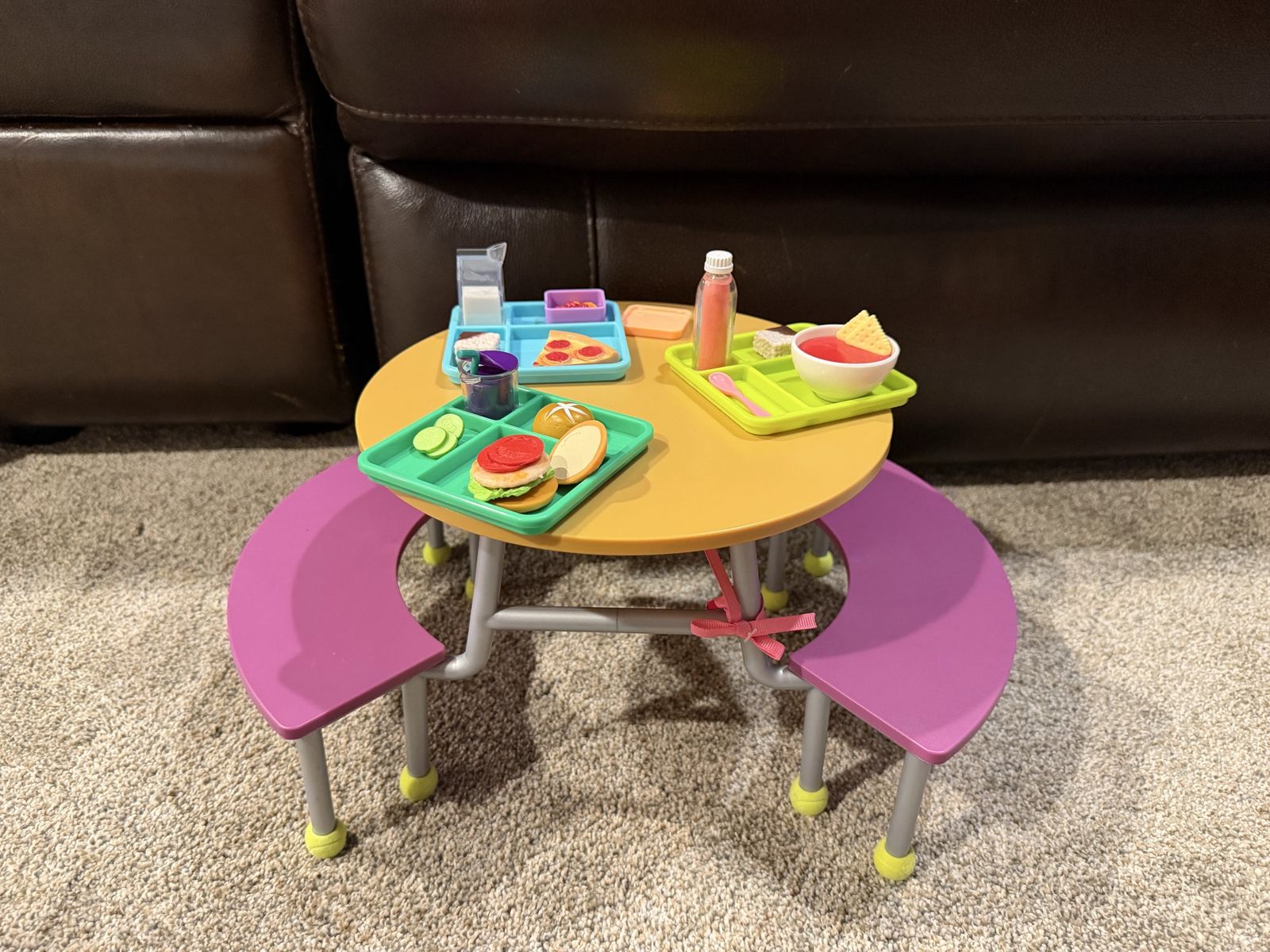 Our Generation Doll School Lunch Table and Food Accessories Set