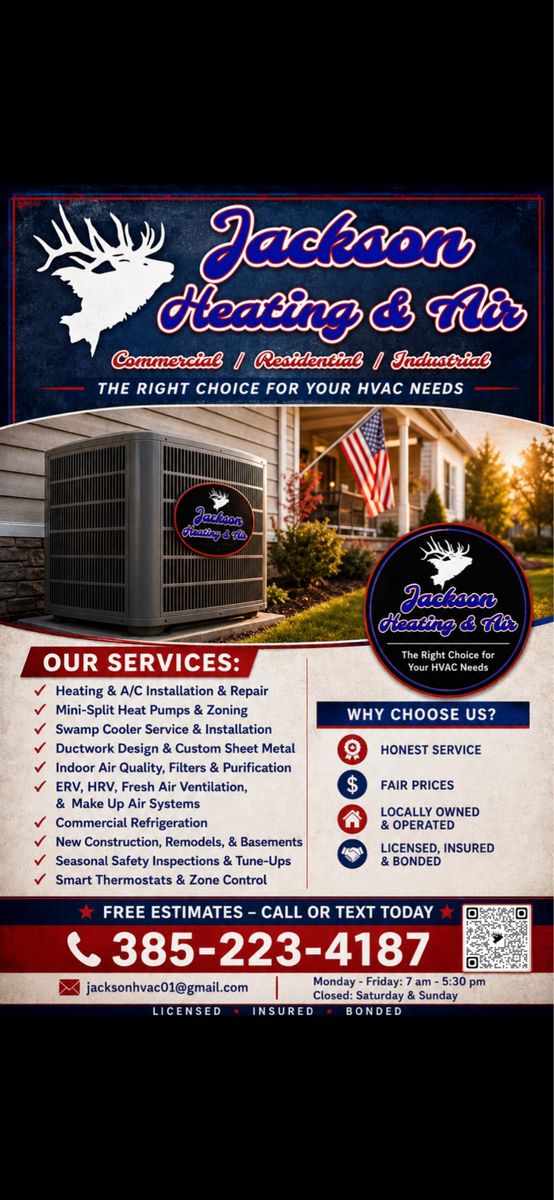 Jackson Heating & Air | Furnace Repair-Installation | AC Repair-Installation | System Replacement | Commercial-Residential HVAC