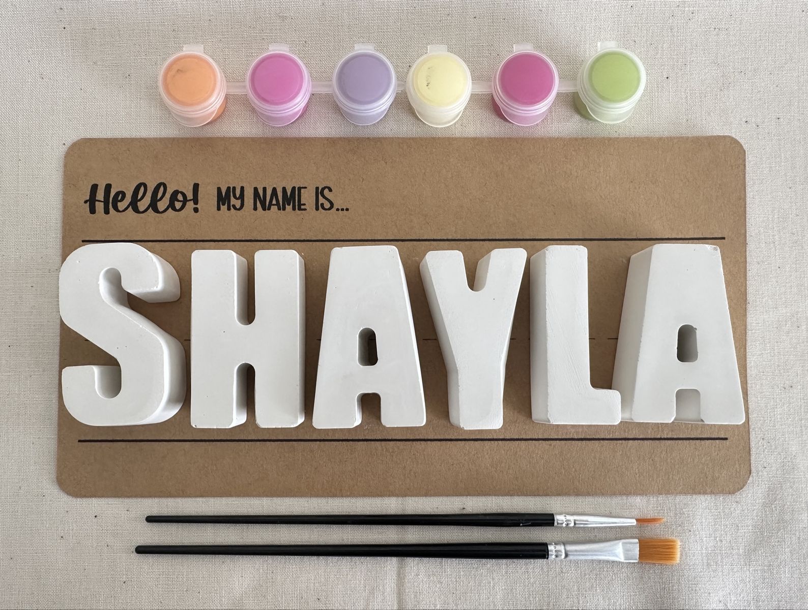 Kids DIY Name Paint Kits