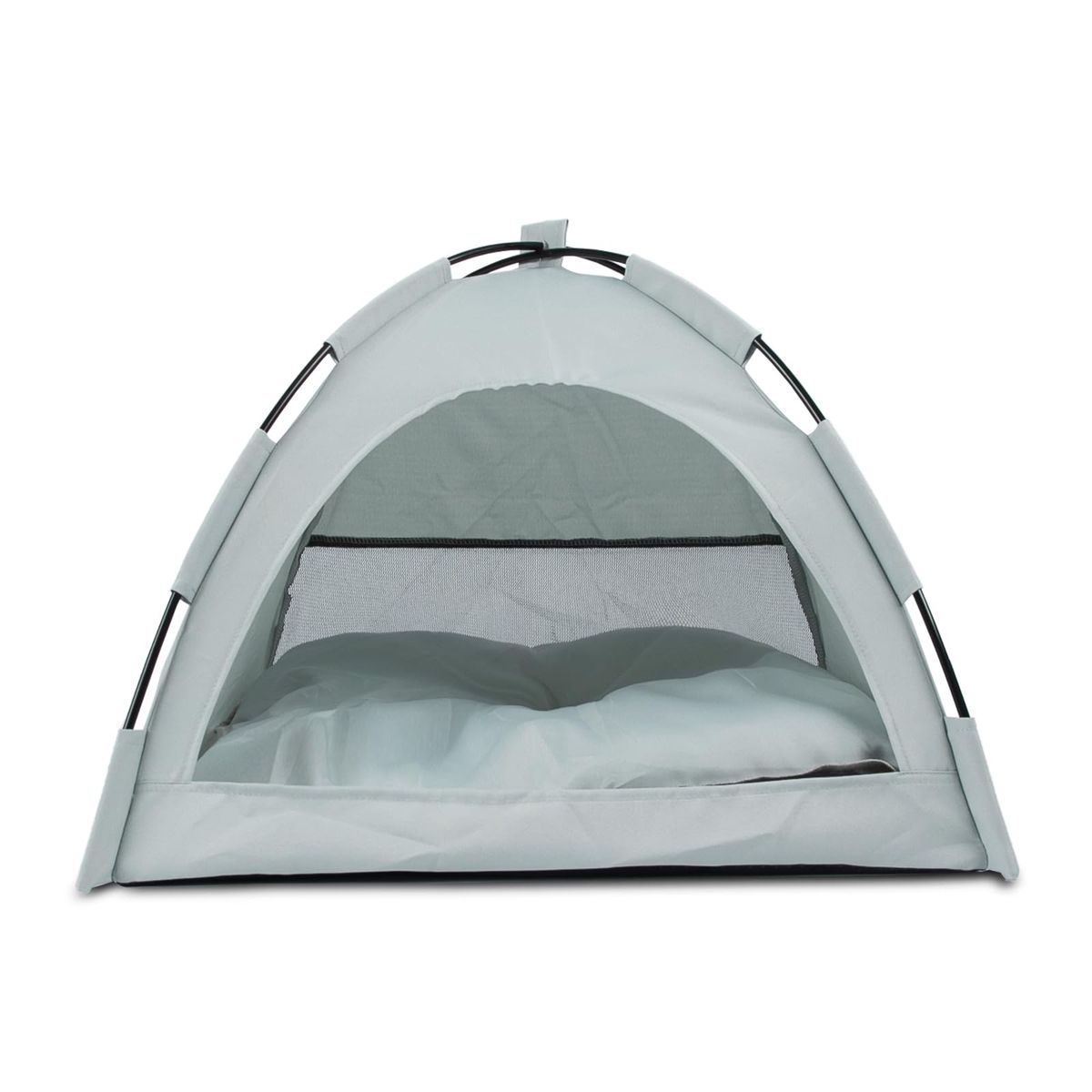 Pet Teepee Tent Bed for Small Dogs & Cats, Light Gray Portable Dome House