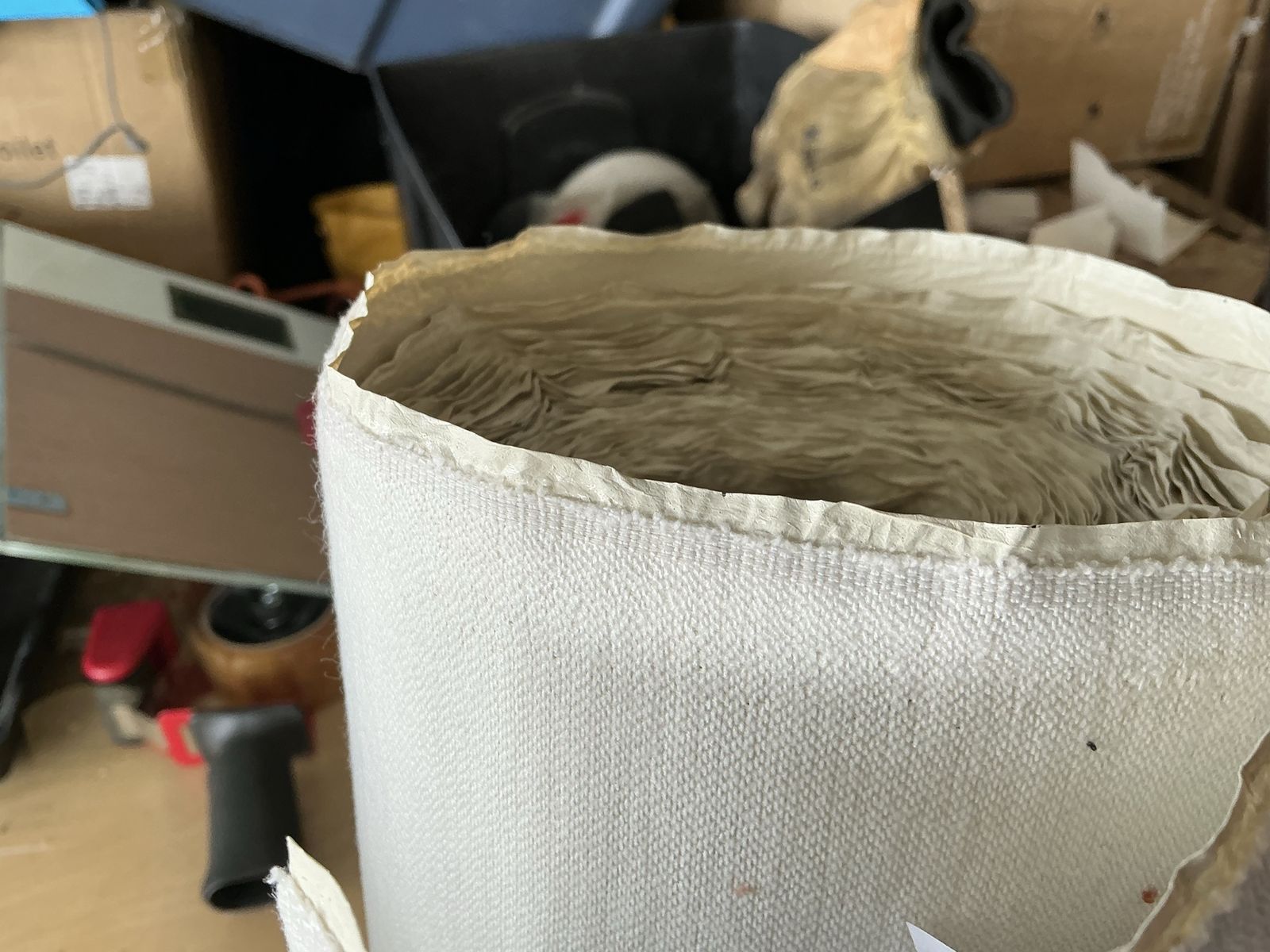 12 Yards Upholstery Vinyl Fabric – Cream / Parchme