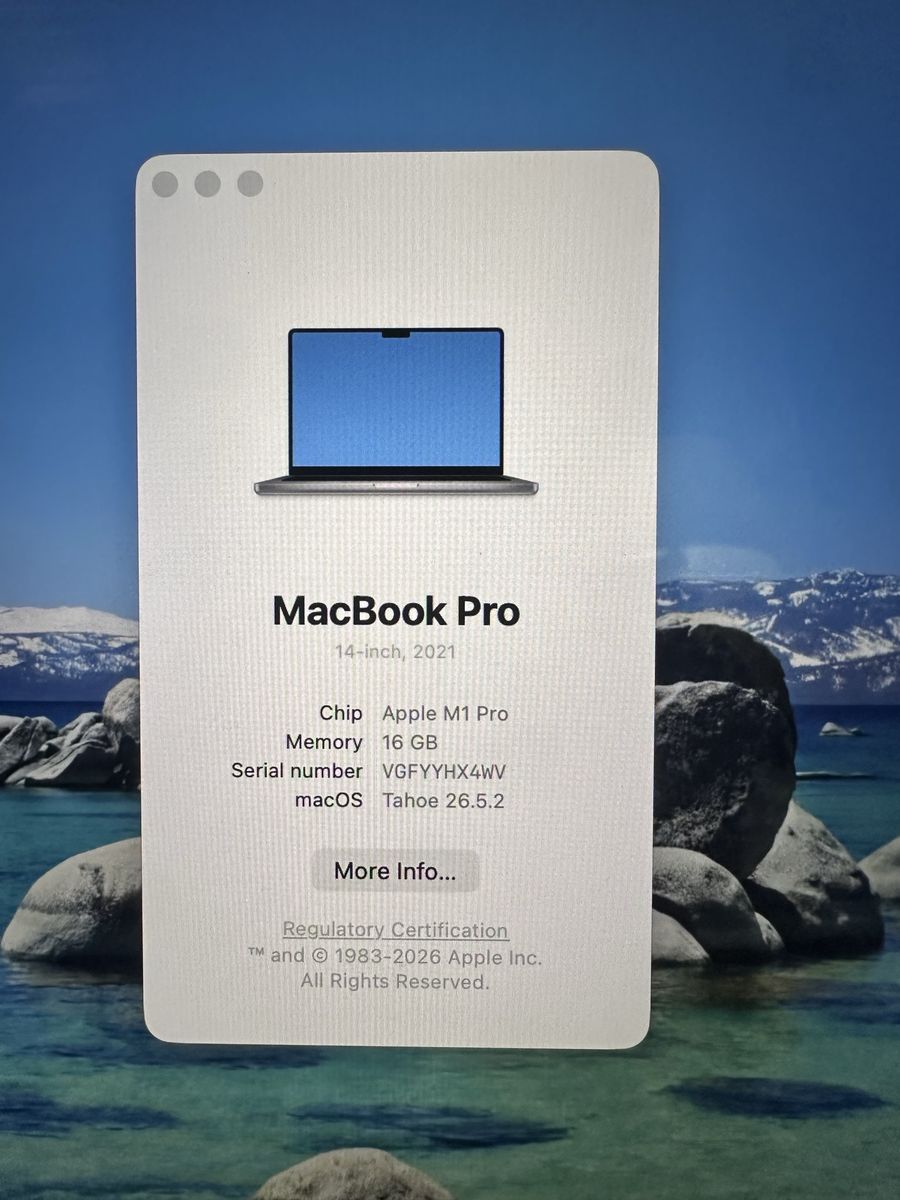 Apple MacBook Pro 14-inch (2021) M1 Pro, 16GB Memory Laptop - Space Gray