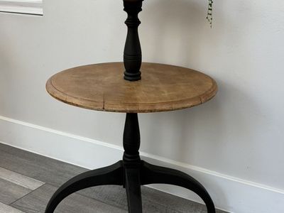 Hand-made, Solid Wood Vintage End Table