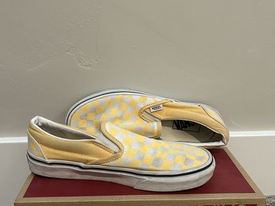 Yellow & White Checkered Vans