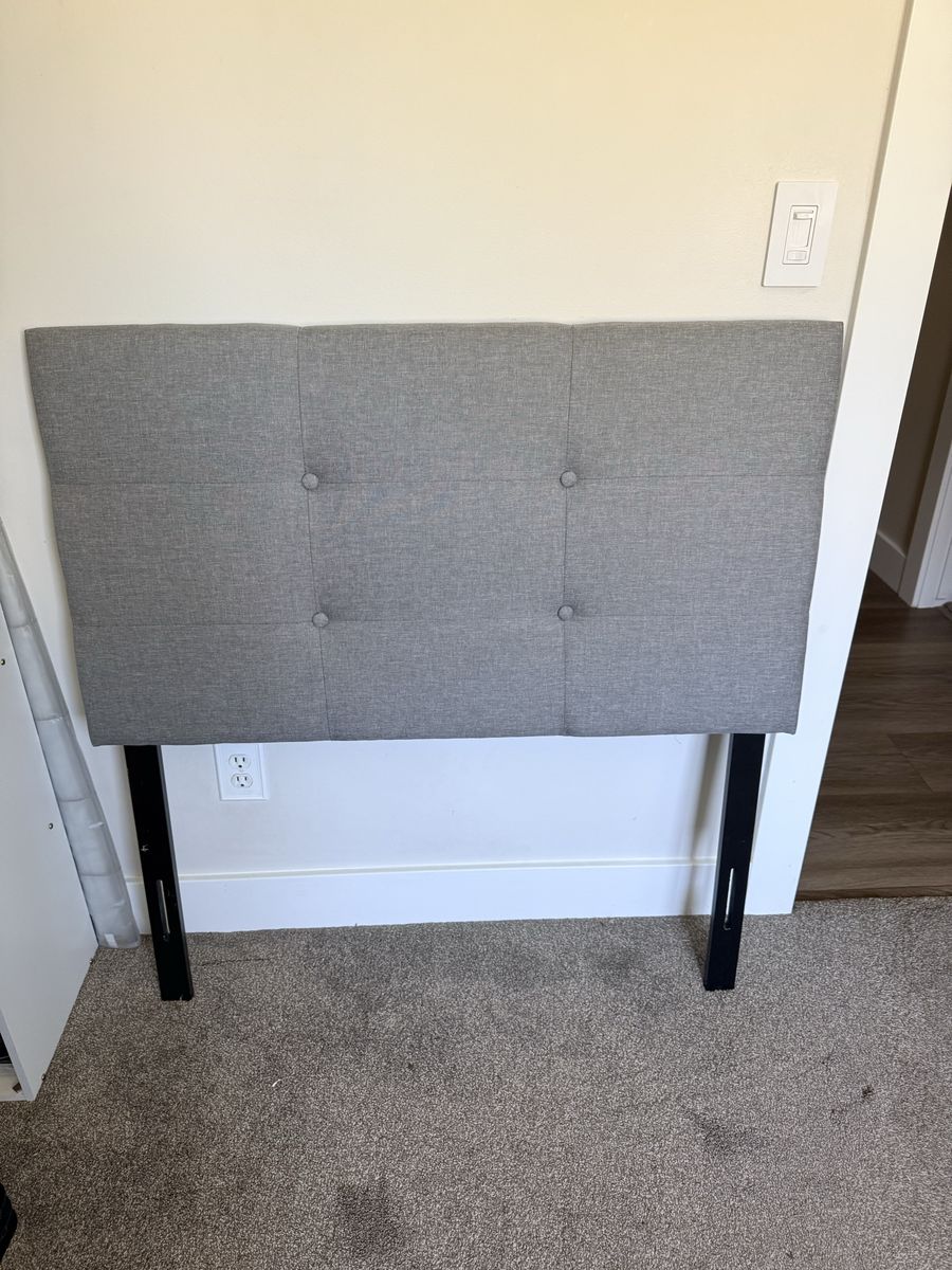 Gray Upholstered Headboard