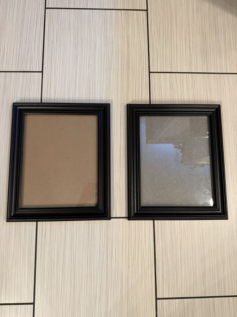 Set of 2 Black Wooden Picture Frames - 8x10 inch