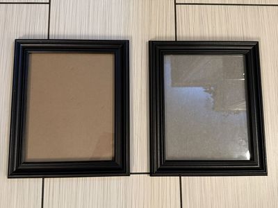 Set of 2 Black Wooden Picture Frames - 8x10 inch