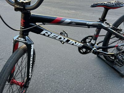 Redline Flight Expert XL BMX Race Bike - Black/Red with Answer Forks