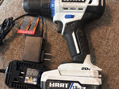 good working, hart hammer drill w/battery&chrgr