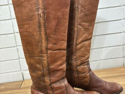 Vintage Frye Campus Riding Boots 7.5 Black Label