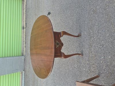 vintage cherry wood style drop leaf table