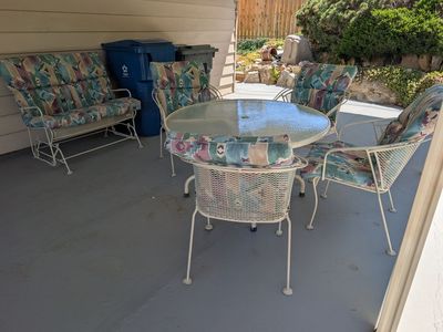 Vintage Southwestern Mesh Patio Set (Table +4 Chairs)