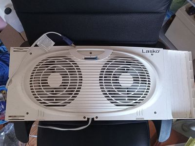 Lasko window fan. Very good condition. Removable panel. Quiet, works fantastic