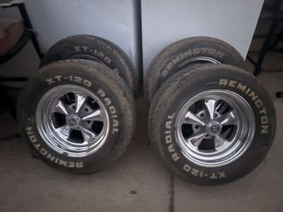 Set of 4 Remington XT-120 Radial Tires with Chrome Wheels