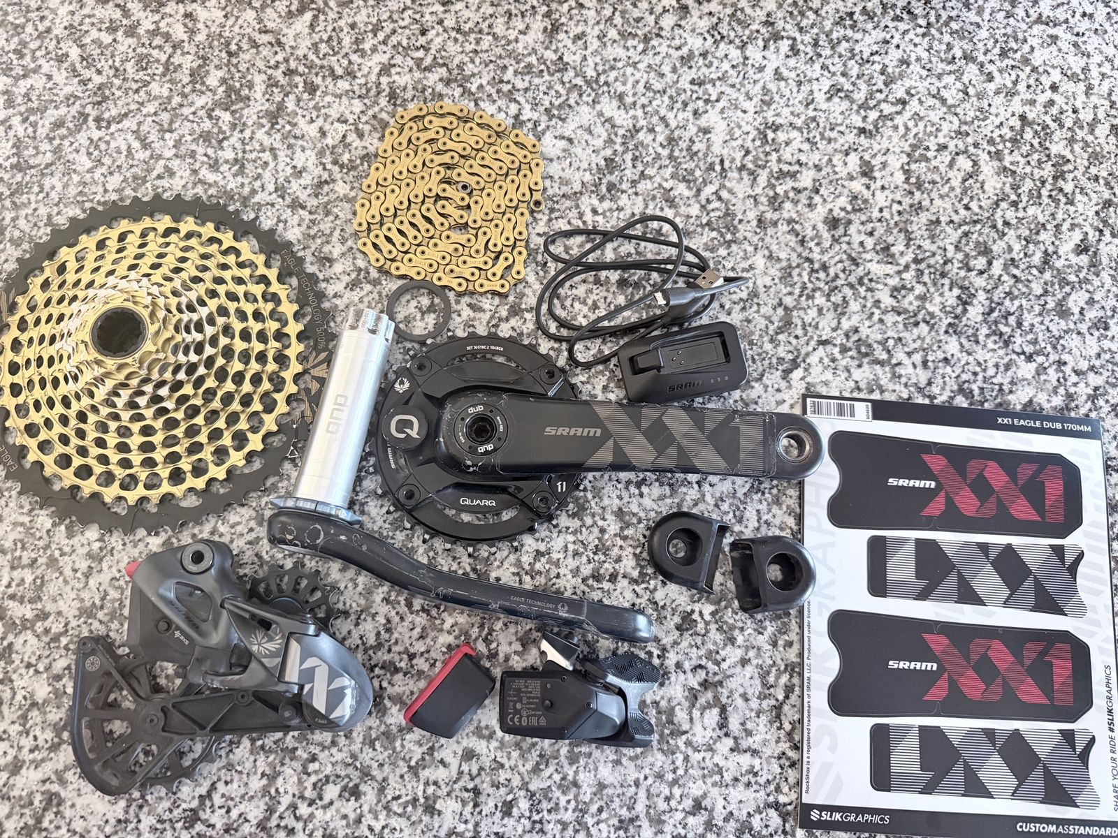 SRAM XX1 Eagle DUB 170mm Power Meter  AXS Groupset Kogel Pulley