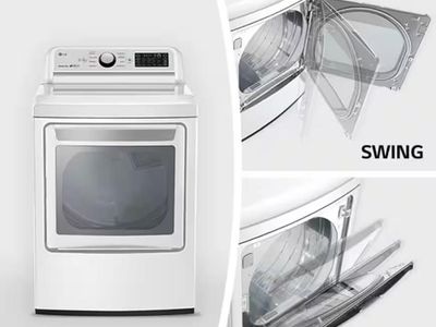 LG 7.3 Cu. Ft. White Front Load Gas Dryer Free Delivery within 45 miles