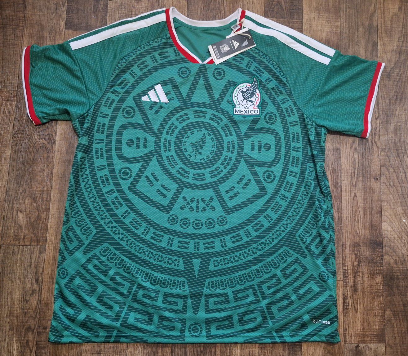 Adidas Mexico National Team Home Soccer Jersey Aztec Print Size 2XL New