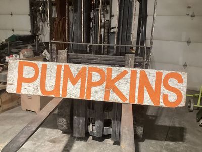 Farm sign punkin. Old orignal sign wood sign