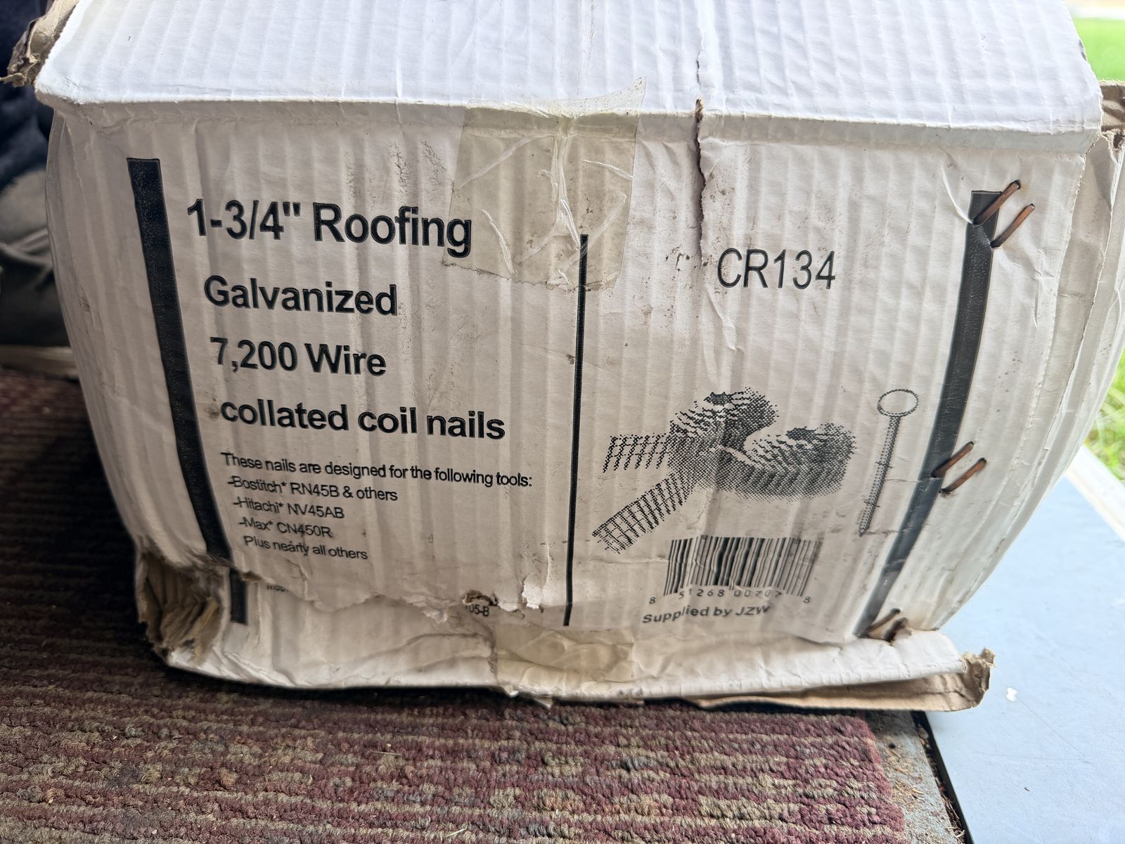 1-3/4 In. X 0.120-Gauge Electro Galvanized Smooth Shank Wire Coil Roofing Nails