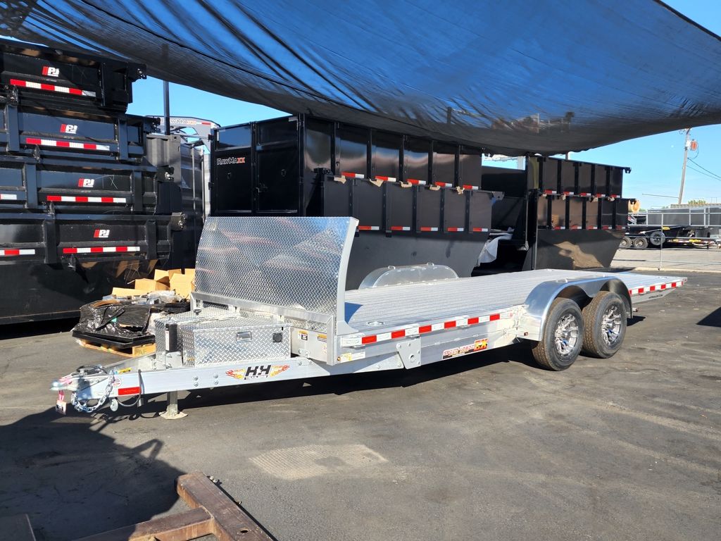 2026 H&H 7X20 Tilt 10K Aluminum Speed Load with Rock Guard Flatdeck Car Hauler Trailer