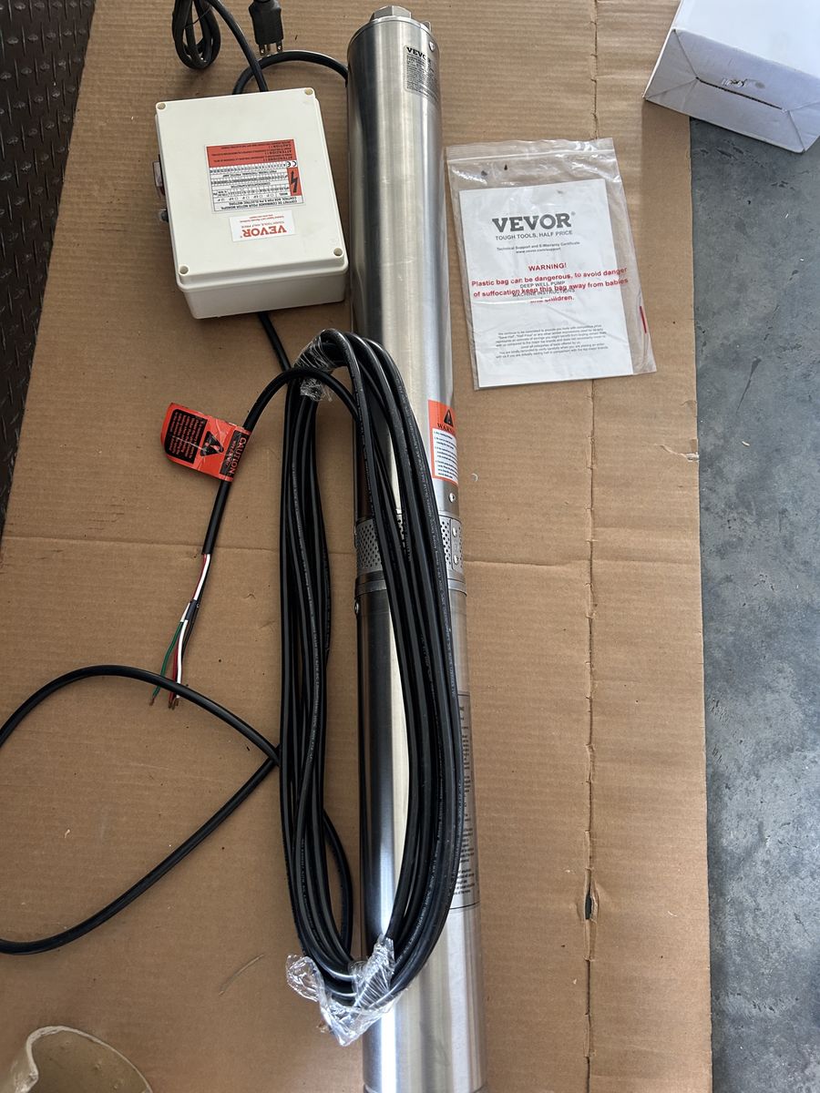 Vevor submersible well pump. 