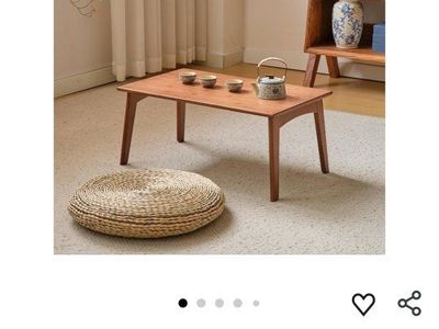 JIKUGO Bamboo Folding Coffee Table Japanese Floor Table Walnut
