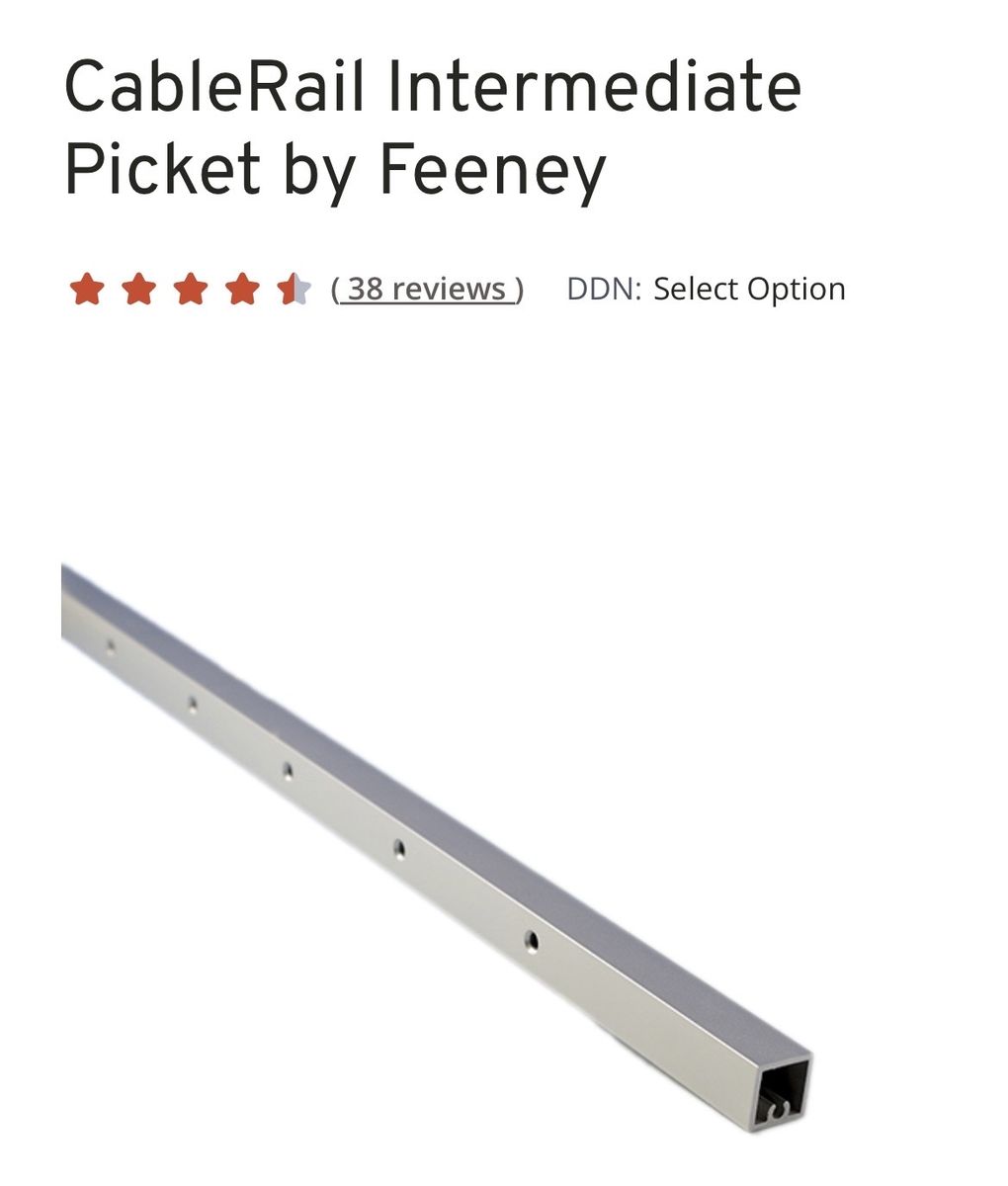 Deck Cable-Rail Intermediate  Railling