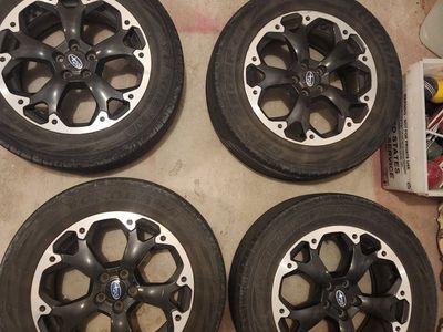 OBO, Used OEM Geolander G91 (2022 Subaru Crosstrek) P225/60R17 98H All-Season Tires/Lugnuts