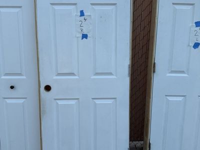 White Interior Hollow Core 6-Panel Pre-Hung Doors with Frames (5 Available)