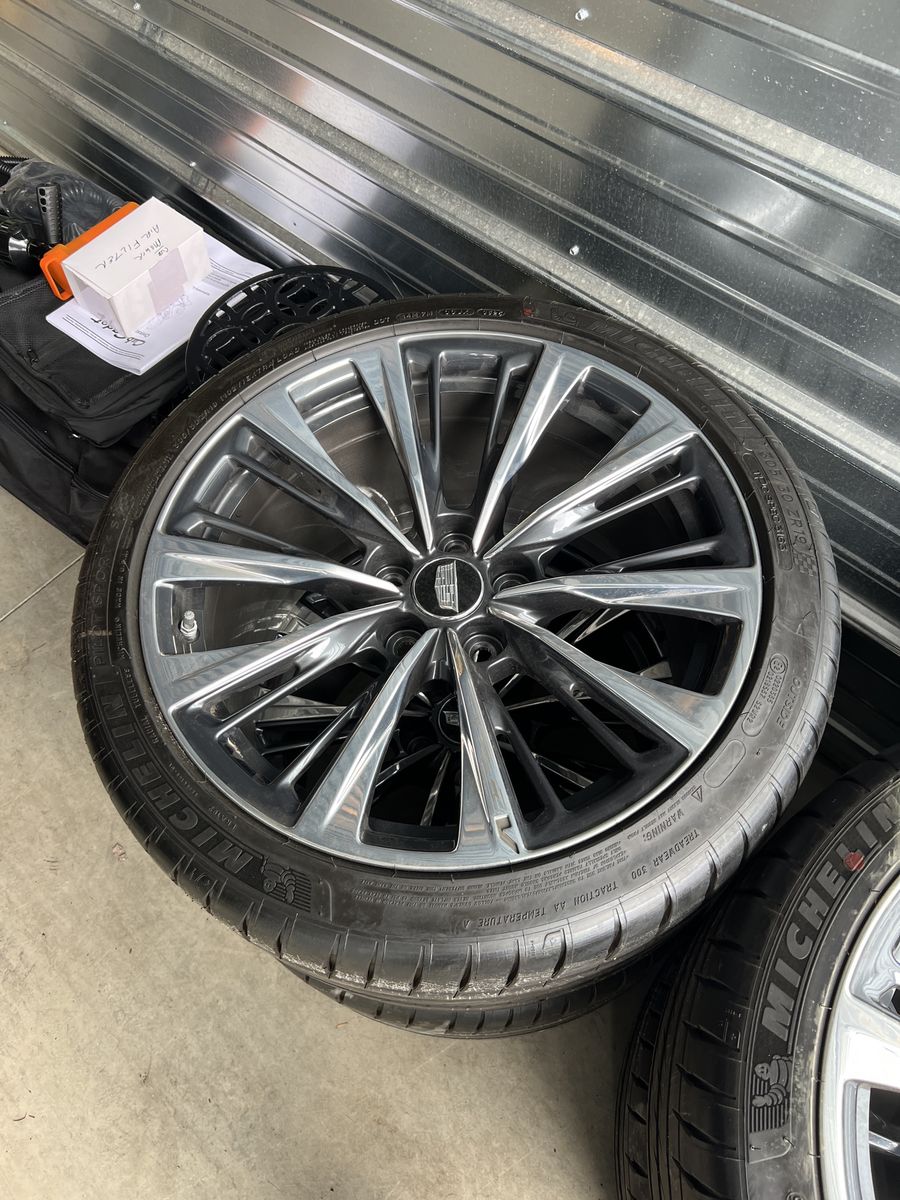 OEM Cadillac Blackwing rims and tires- pilot sport