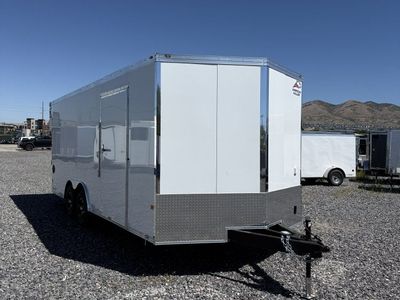 8.5x20 American Hauler Mach Enclosed Car Hauler Trailer - 7'0" Interior - 10K GVWR - .080 PolyCor, Rear Spoiler w/ Load Lights