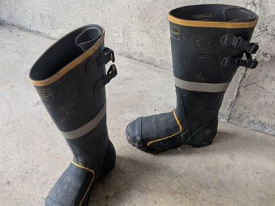 Honeywell RDR6B RDR6R METGUARD Steel Toe Rubber Work Boots Men's Size 10/11