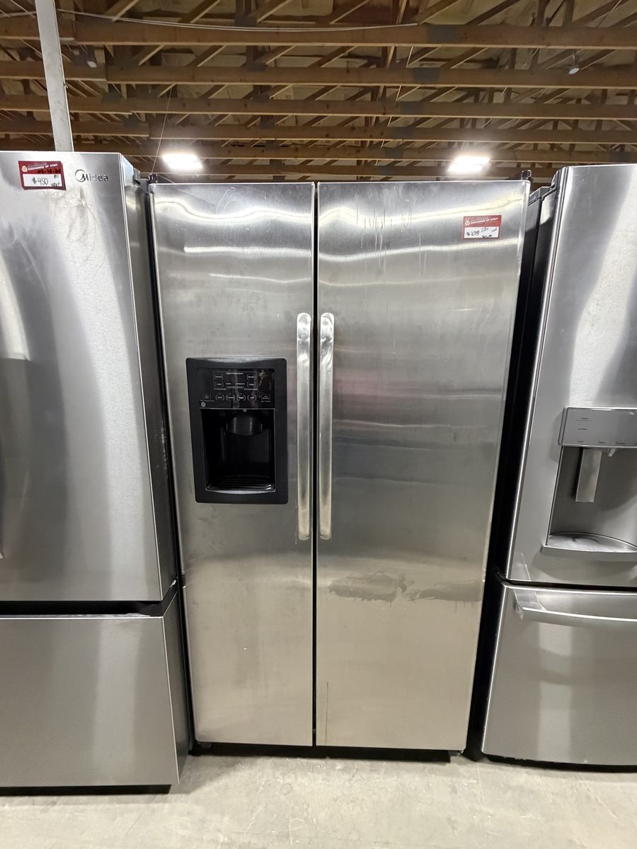 HUGE SAVINGS! GOOD GE SIDE BY SIDE FRIDGE