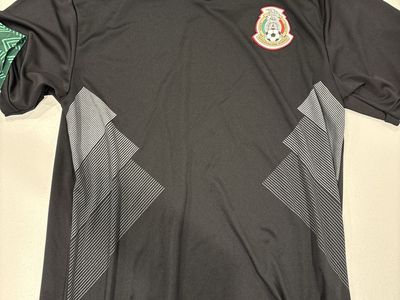 Lot of 2 Lada Men's Mexico Soccer Jerseys - Size L (Black & Green) & XL long sleeve