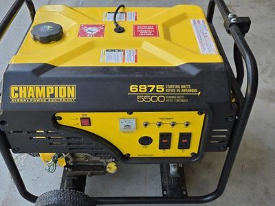 Champion 6875W Starting 5500W Running Portable Gas Generator - Yellow