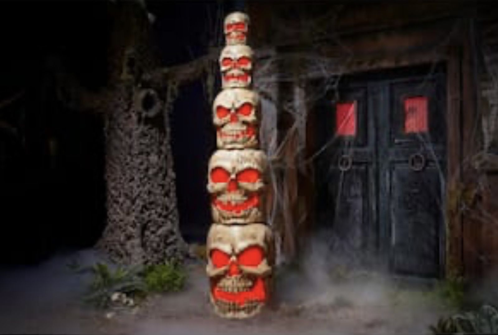 Home Depot’s Home Accents Halloween Holiday 8ft Grave & Bones Giant-Sized LED Skull Stack
