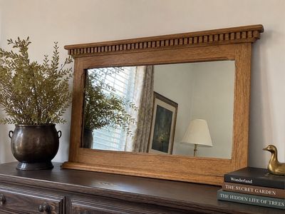 Antique Mission Oak Dresser Mirror | Early 1900s Solid Wood | solid Oak