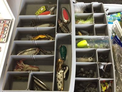 Box of Fishing Lures. #E75013059