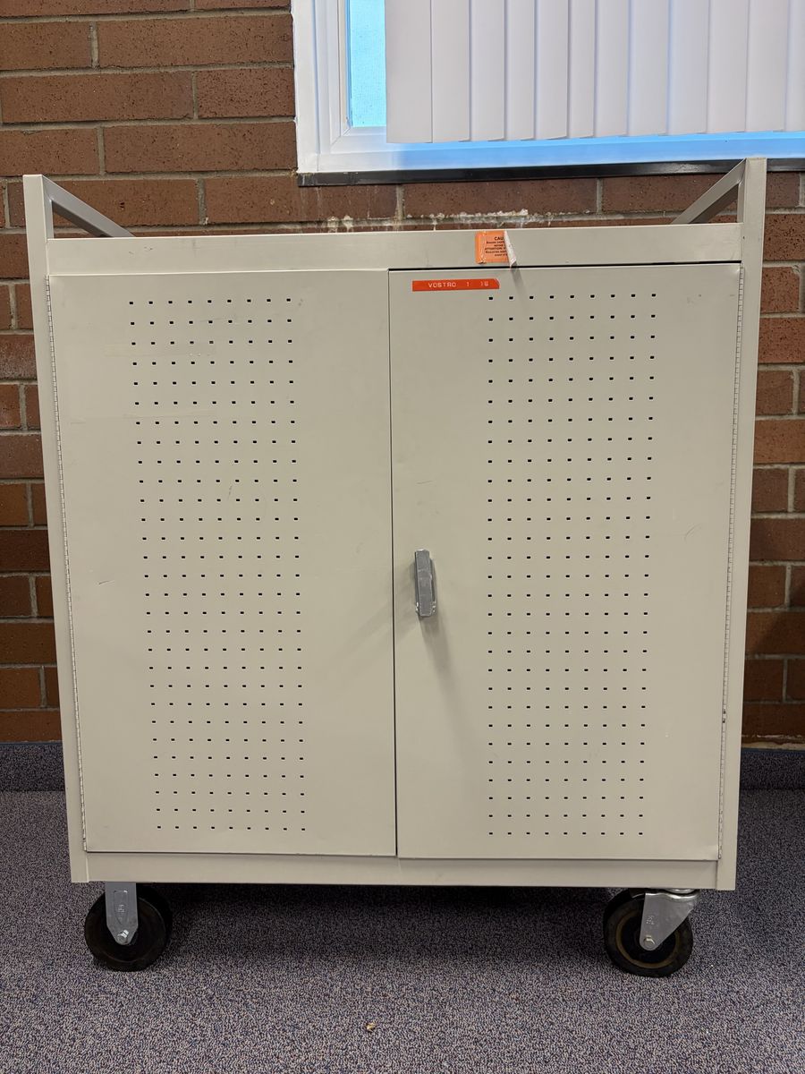 Rolling Metal Storage Cabinet with Power