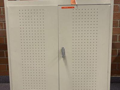 Rolling Metal Storage Cabinet with Power
