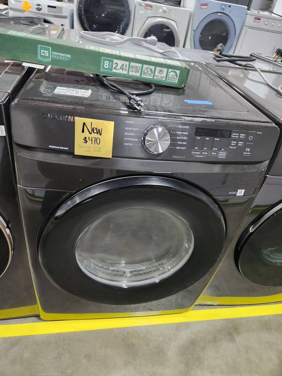NEW!! SAMSUNG 7.5 CF FRONTLOAD GAS DRYER