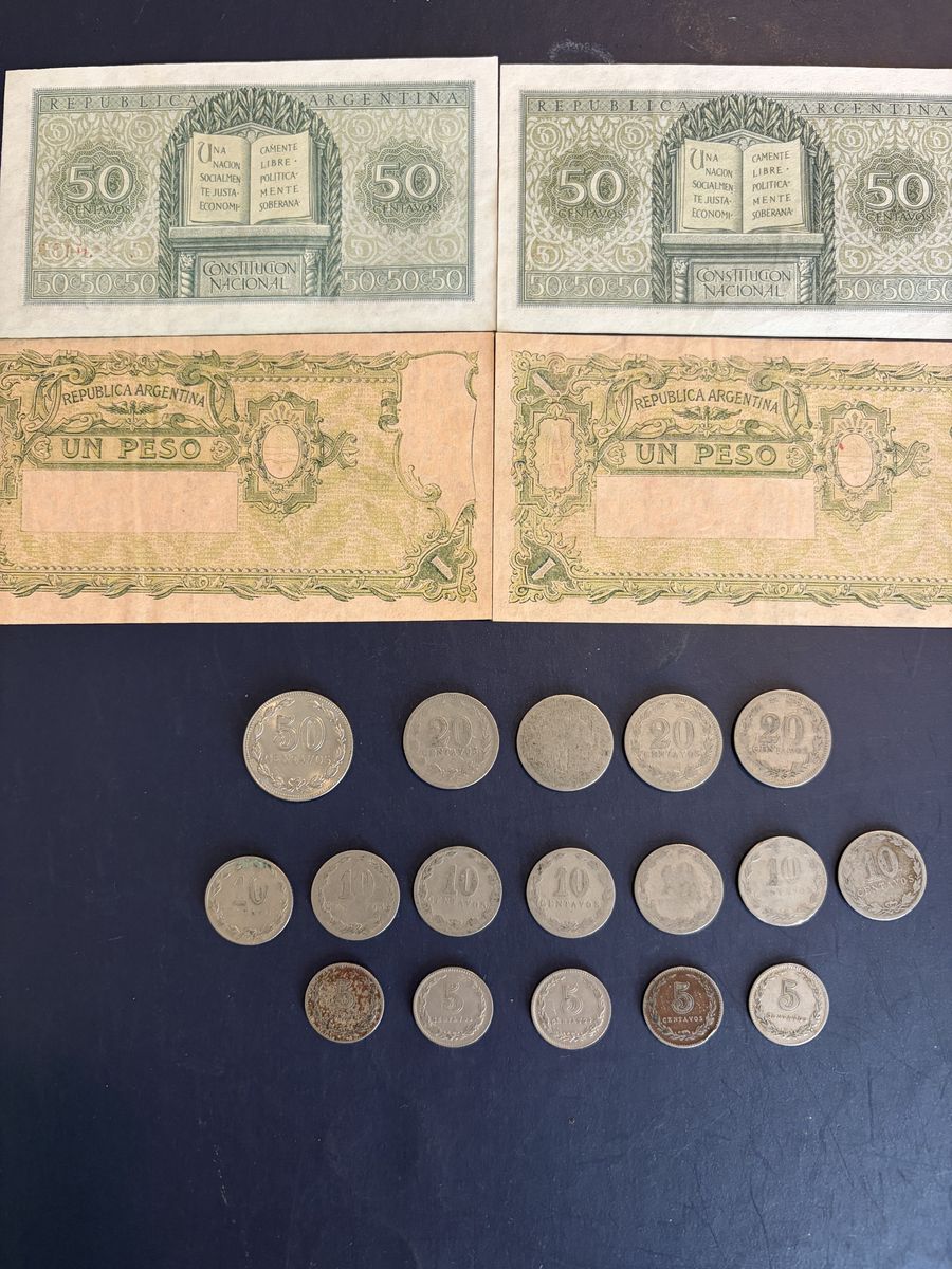 Argentina note and coin lot