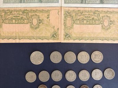 Argentina note and coin lot