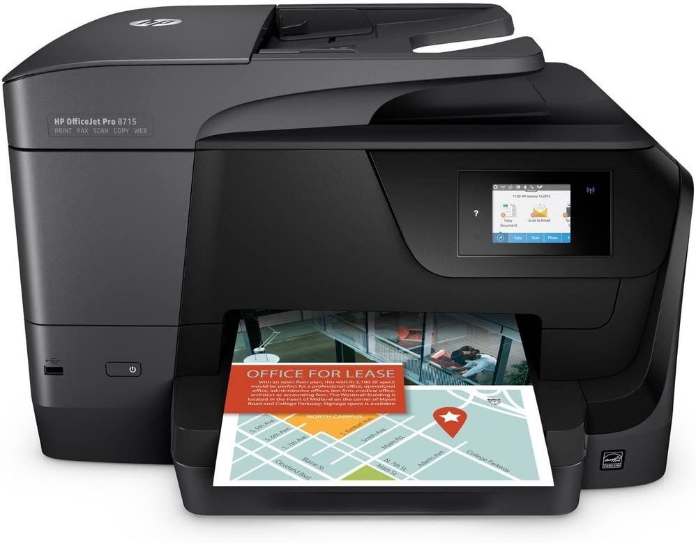 HP OfficeJet Pro 8715 AIO Wireless Bluetooth Printer 1061120  #89232